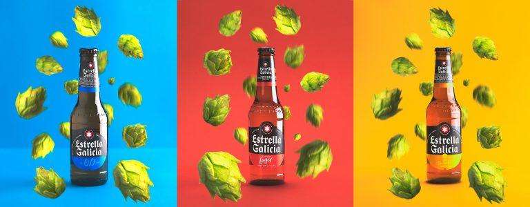 Estrella Galicia beers colorful